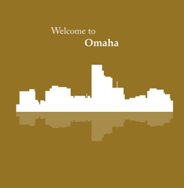 düz şehir silueti, basit vektör çizim 