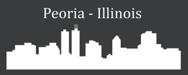 düz şehir silueti, basit vektör çizim 