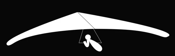 Parapente Sur Fond Couleur Illustration Vectorielle Simple — Image vectorielle