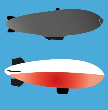Zeppelin, basit vektör çizim 