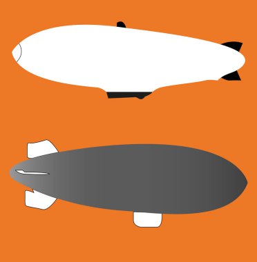 Zeppelin, basit vektör çizim 