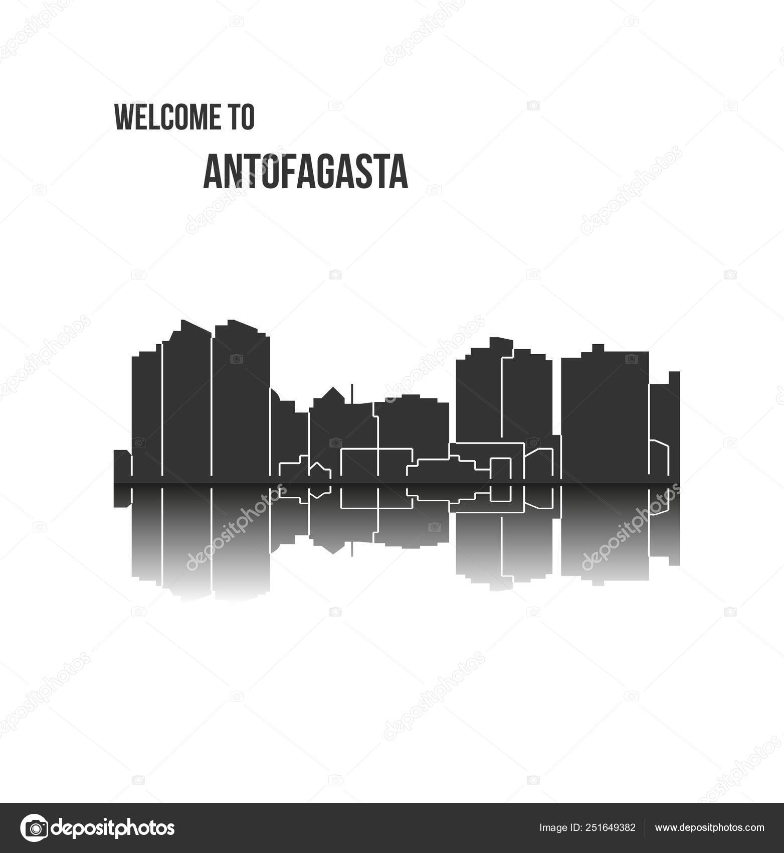 フラットな街のシルエット シンプルなベクター イラスト ストック