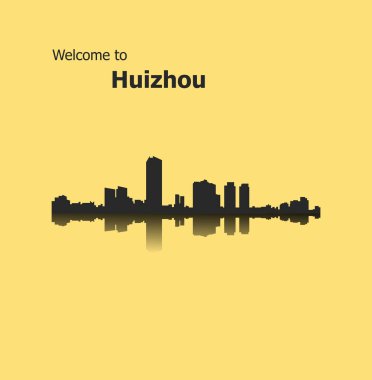 düz şehir silueti, basit vektör çizim 