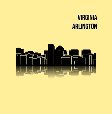 düz şehir silueti, basit vektör çizim 