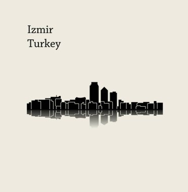 düz şehir silueti, basit vektör çizim 
