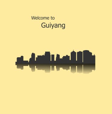 düz şehir silueti, basit vektör çizim 