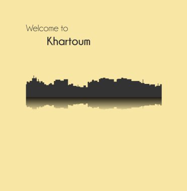 düz şehir silueti, basit vektör çizim 