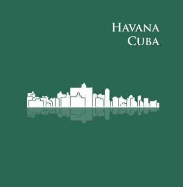 düz şehir silueti, basit vektör çizim 