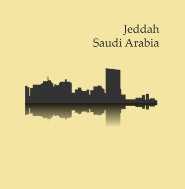 düz şehir silueti, basit vektör çizim 