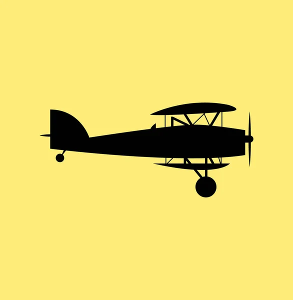 Silhouette Plane Illustration Vectorielle Simple — Image vectorielle