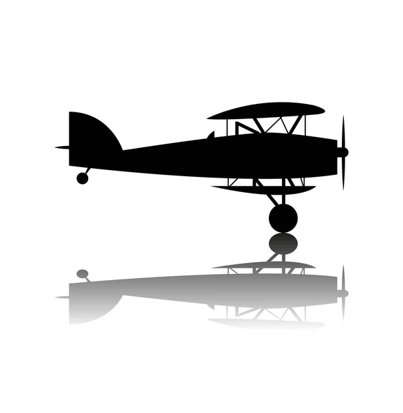 Silhouette Plane Illustration Vectorielle Simple — Image vectorielle