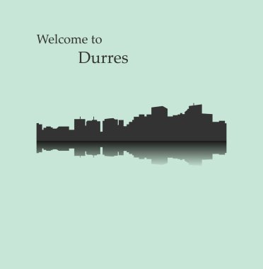 düz şehir silueti, basit vektör çizim 