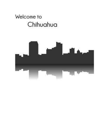 düz şehir silueti, basit vektör çizim 