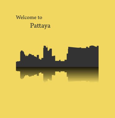 düz şehir silueti, basit vektör çizim 