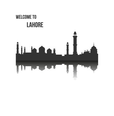 düz şehir silueti, basit vektör çizim 