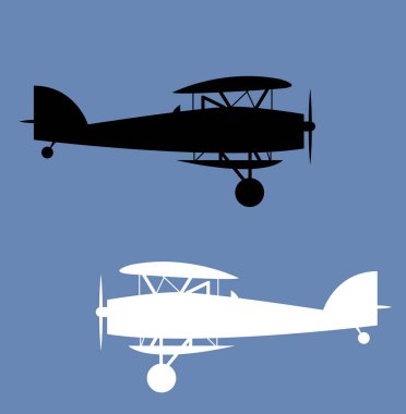 düzlem siluet, sadece vektör illüstrasyon 