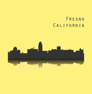 düz şehir silueti, basit vektör çizim 