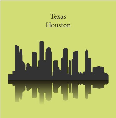 düz şehir silueti, basit vektör çizim 