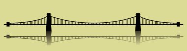 renk arka plan üzerinde köprü, basit vektör illüstrasyon
