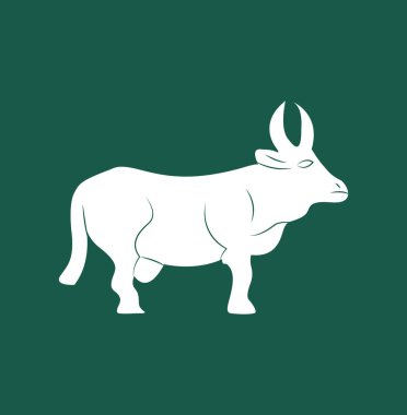 buffalo silueti, sadece vektör illüstrasyon 