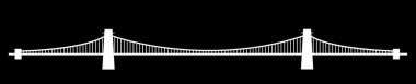 renk arka plan üzerinde köprü, basit vektör illüstrasyon