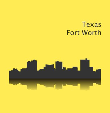 düz şehir silueti, basit vektör çizim 