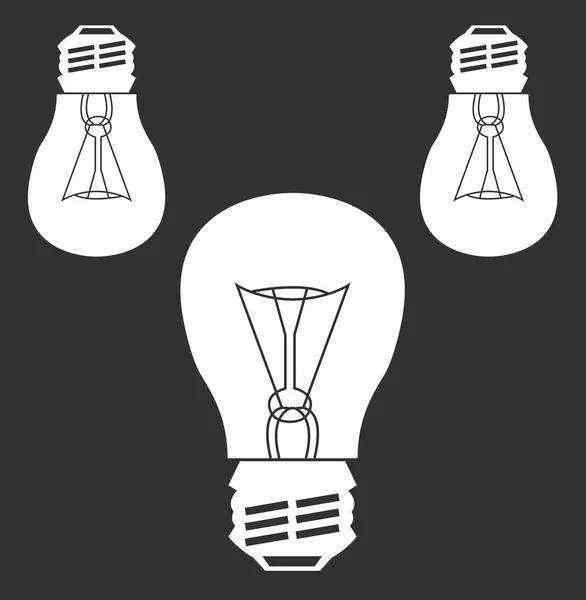 電球のセット 単にベクトルイラスト — ストックベクタ