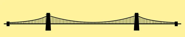 Brücke Auf Farbigem Hintergrund Einfache Vektorillustration — Stockvektor