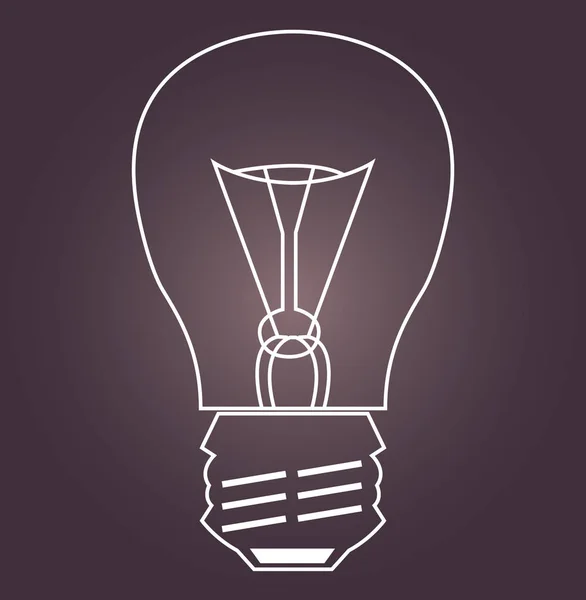 Light Bulb Simply Vector Illustration — Stock Vector