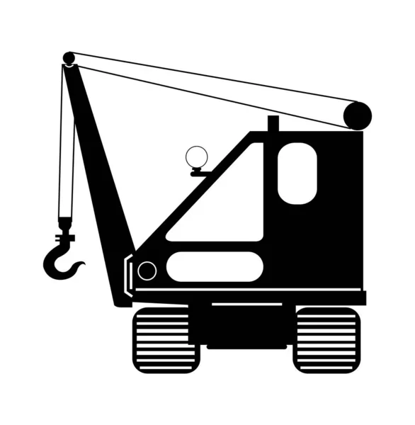 Excavator Silhouette Simply Vector Illustration — Stock Vector