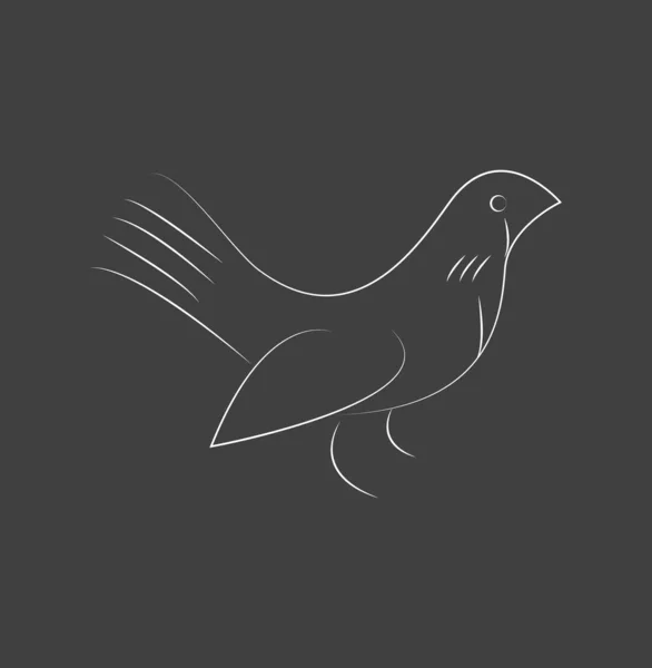 Birds Silhouette Simply Vector Illustration — Stock Vector
