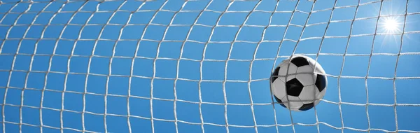 Традиционный Футбольный Матч Кожаным Мячом — стоковое фото