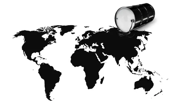 Металлические Бочки Нефтяная Газовая Нефтяная Промышленность Промышленность Моделирование — стоковое фото