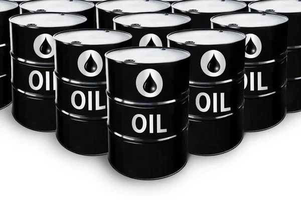 Metal Oil Barrels Oil Gas Petroleum Industry Manufacturing Illustration — Stock Photo, Image