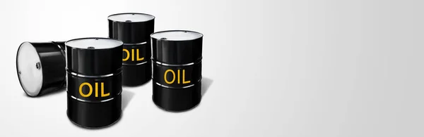 Металлические Бочки Нефтяная Газовая Нефтяная Промышленность Промышленность Моделирование — стоковое фото