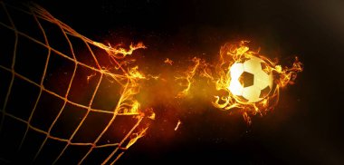 Deri top ile geleneksel futbol oyunu