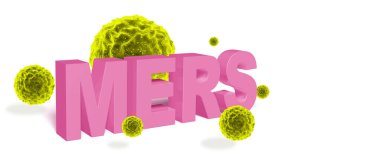 Grip virüsü hücrelerinin mikroskobik görüntüsü. 3 boyutlu tıbbi illüstrasyon