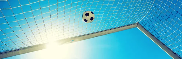 Traditional Soccer Game Leather Ball — Stock Photo, Image