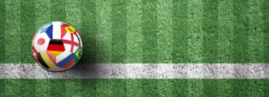 Deri top ile geleneksel futbol oyunu