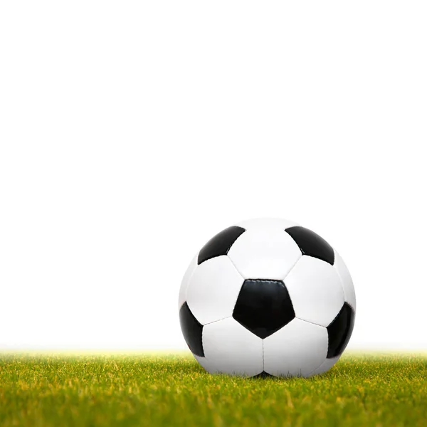 Traditionell Fotbollsmatch Med Läderboll — Stockfoto