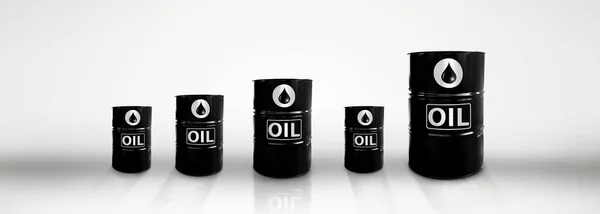 Beczki Metalowego Oleju Przemysł Naftowy Gazowy Naftowy Oraz Produkcja Ilustracja — Zdjęcie stockowe