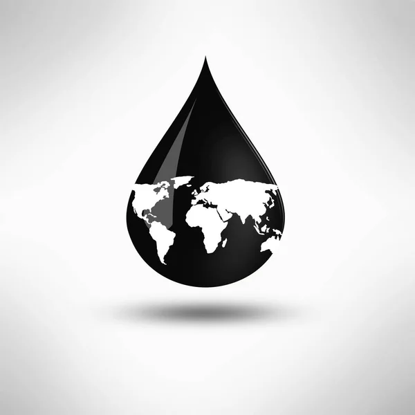 Caída Gasolina Negra Industria Manufactura Petróleo Gas Petróleo Ilustración — Foto de Stock