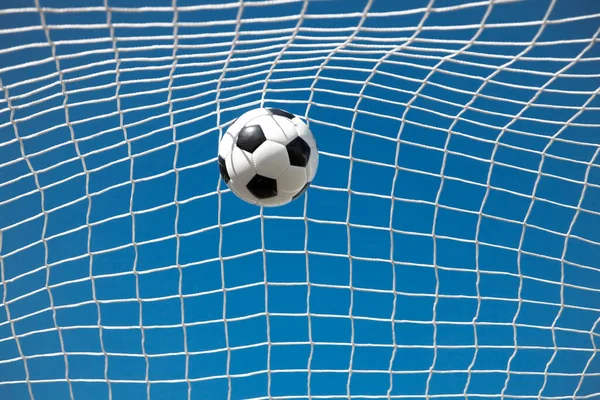 Tradicional Juego Fútbol Con Una Pelota Cuero —  Fotos de Stock