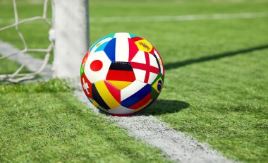 Deri top ile geleneksel futbol oyunu