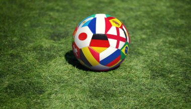 Deri top ile geleneksel futbol oyunu