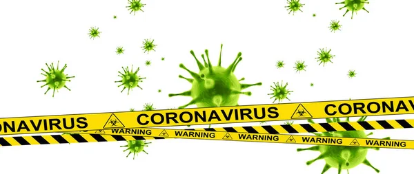 Detengan Coronavirus Concepto Cuarentena Ilustración Médica —  Fotos de Stock