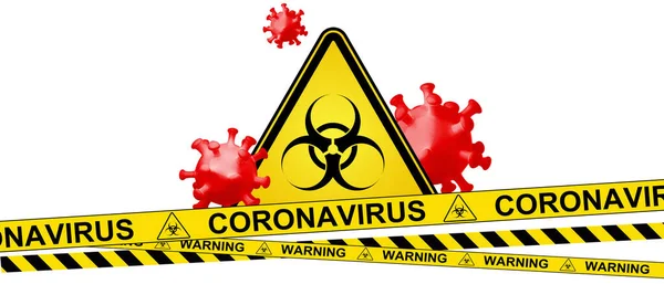 Arrêtez Coronavirus Concept Quarantaine Illustration Médicale — Photo