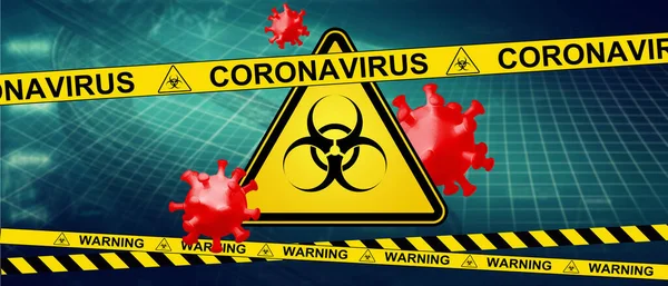 Fermare Concetto Coronavirus Quarantena Illustrazione Medica — Foto Stock