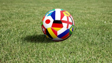 Deri top ile geleneksel futbol oyunu