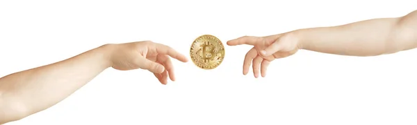 Cryptogeld Concept Trends Bitcoin Wisselkoersen Stijgen Dalen Van Bitcoin — Stockfoto